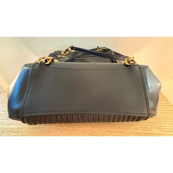 Coach Quilted Convertible 16 Black Leather Parker Backpack Gold Hardware - Picture 10 of 10